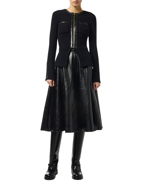 Gonna nera in similpelle Elisabetta Franchi | GO13656E2110